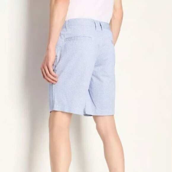 NWT Armani Exchange Mens 30 Waist Geo-Print Twill Blue & White‎ 9" Inseam Shorts - Picture 3 of 10